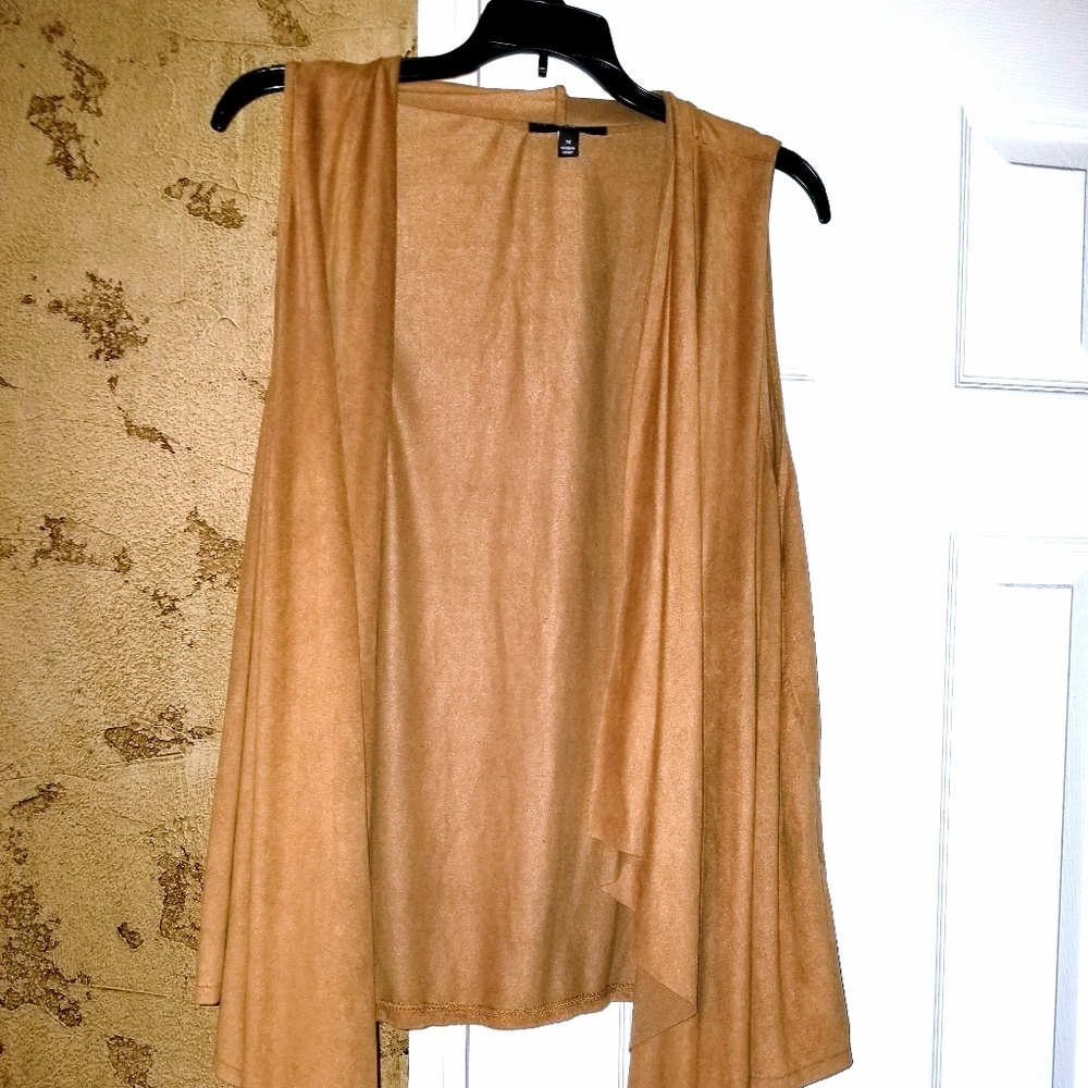 Tan suede duster/shrug
